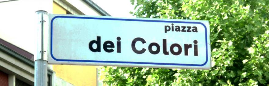 cartello stradale piazza dei colori