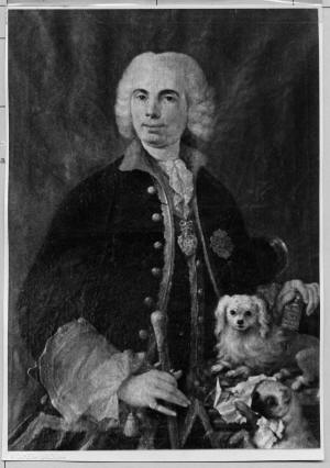 Autore sconosciuto: Ritratto di Farinelli. Bologna: Museo Internazionale e Biblioteca della musica.Il quadro è andato distrutto dopo il 6.6.1936, data della foto in b/n esistente che ritrae il dipinto integralmente