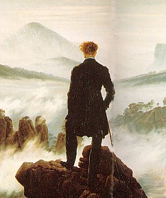 Viaggiatore che contempla un mare di nuvole di Caspar David Friedrich