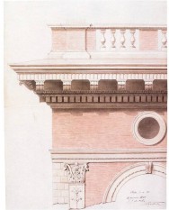 Progetto di Raffaele Faccioli di "riforma" e completamento  del palazzo del Podestà, 1887