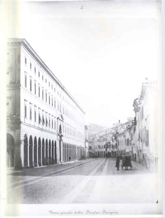 Veduta generale della strada Saragozza, autore anonimo, 1870-1873 circa