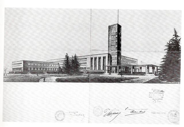 Progetto di Giuseppe Vaccaro per la sede della  Facoltà di Ingegneria, 1933
