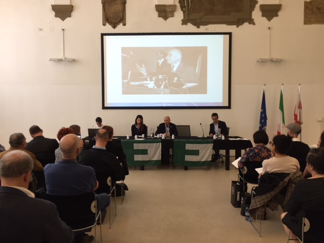 Conversazioni d'Europa 2018, sabato 5 maggio. Tavola rotonda "Dall'Euro all'Europa federale". Palazzo d'Accursio, sala Tassinari