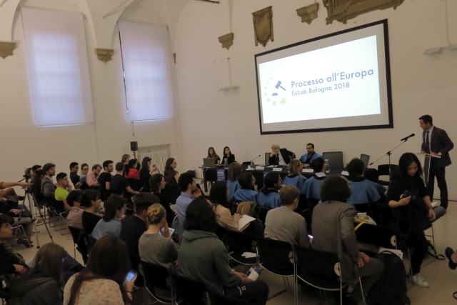 Conversazioni d'Europa 2018, 16 maggio. "Processo all'Europa".  Palazzo d'Accursio, Sala Tassinari.