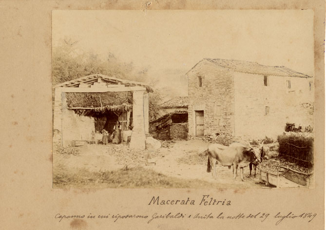 Macerata Feltria Capanno in cui riposarono Garibaldi e Anita la notte del 29 Luglio 1849