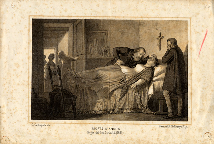 Morte d'Anita. Moglie del Gen. Garibaldi (1849)