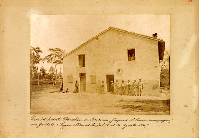 Casa dei Fratelli Cherubini in Ravenna (frazione S.Rocco-campagna) ove Garibaldi e Leggero ebbero asilo dal 12 al 14 agosto 1849