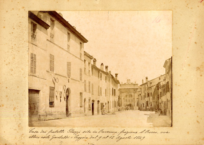 Casa dei Fratelli Plazzi sita in Ravenna frazione San Rocco, ove ebbero asilo Garibaldi e Leggero dal 9 al 12 Agosto 1849