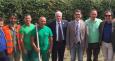 Il Ministro Galletti, il Sindaco Merola e il presidente del Quartiere Navile Ara alla piantumazione degli alberi al Parco della Zucca in occasione del G7 Ambiente