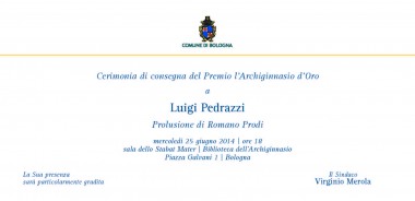 Archiginnasio d'oro a Luigi Pedrazzi