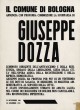 Retro della cartolina ricordo del Sindaco Giuseppe Dozza