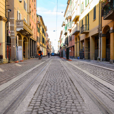 Immagine del tratto di via San Felice riaperto