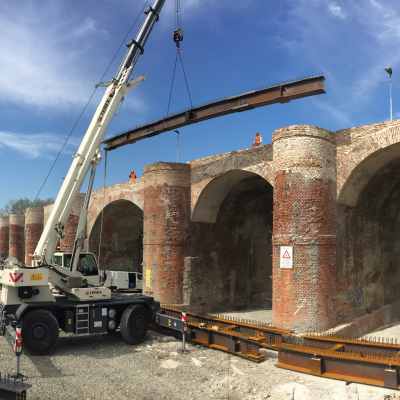 Il cantiere sul Pontelungo