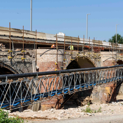 Il cantiere sul Pontelungo