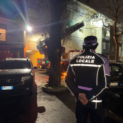 intervento Polizia Locale e Vigili del Fuoco