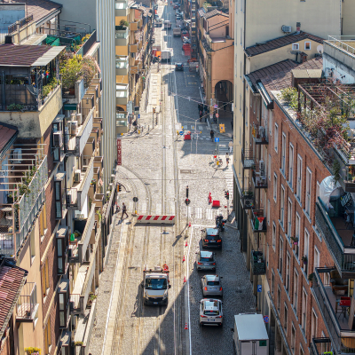 Immagine dall'alto di via San Felice