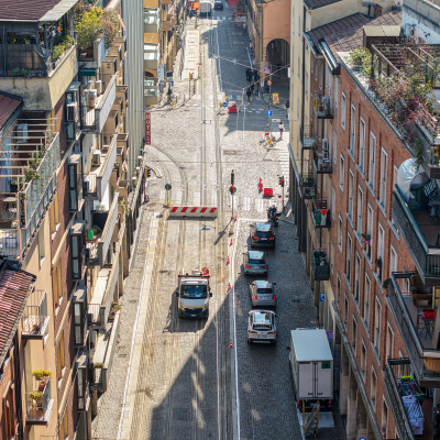 Immagine dall'alto di via San Felice