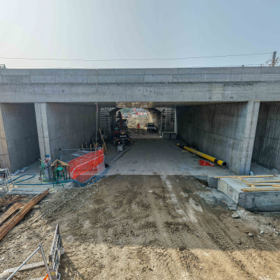 lavori tram sottopasso Corticella