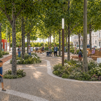 Render piazzetta Cevenini