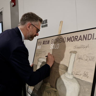 Inaugurazione mostra "Giorgio Morandi. Solo" al Museum of Art Pudong di Shanghai