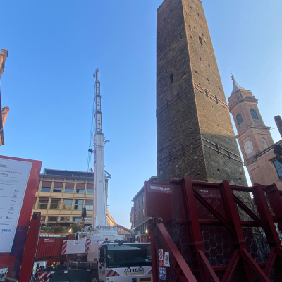 Immagine posizionamento blocchi in acciaio