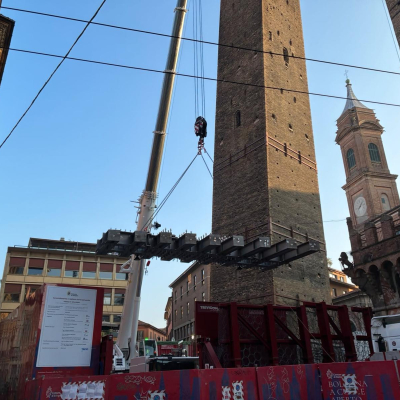 Immagine posizionamento blocchi in acciaio